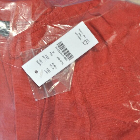 NEW with TAGS J CREW Cabana Long Dress 100% Linen - Red Sand - SMALL - Picture 5 of 7